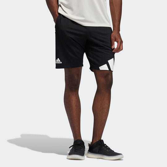 adidas 4k 3 Bar Short Logo Printing Training Sports Shorts Black GL8943