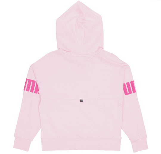 (WMNS) PUMA Contrasting Colors Alphabet Logo Pattern Loose Hoodie Pink 670957-16