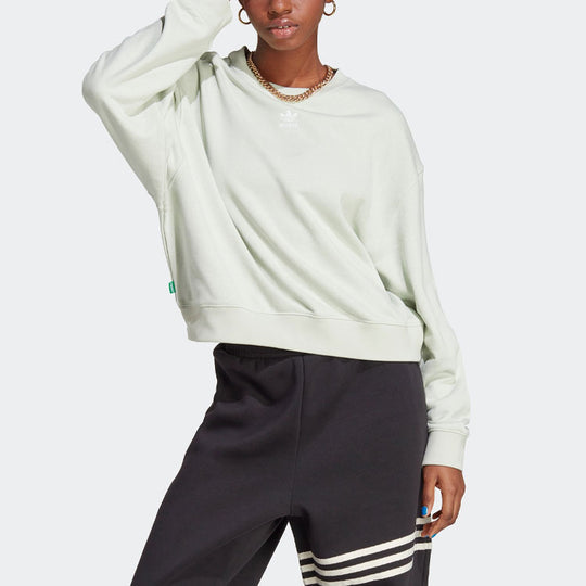 WMNS) adidas Essentials+ IC1823 Green\' Hemp with Made Sweater \'Linen