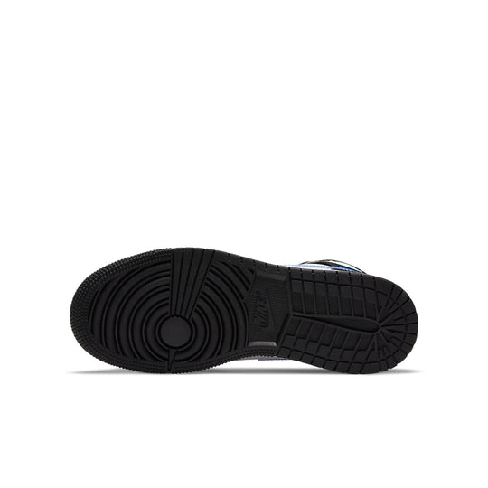 (GS) Air Jordan 1 Mid 'Black Racer Blue' 554725-084 Big Kids Basketball Shoes  -  KICKS CREW