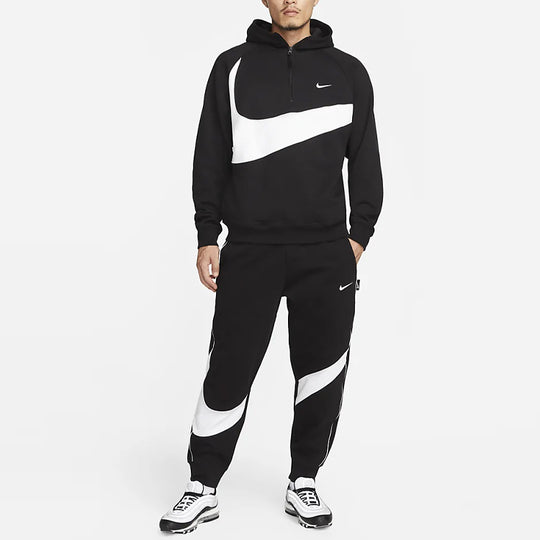 Nike Sportswear Big Swoosh Fleece Pants 'Black White' DX0565-010