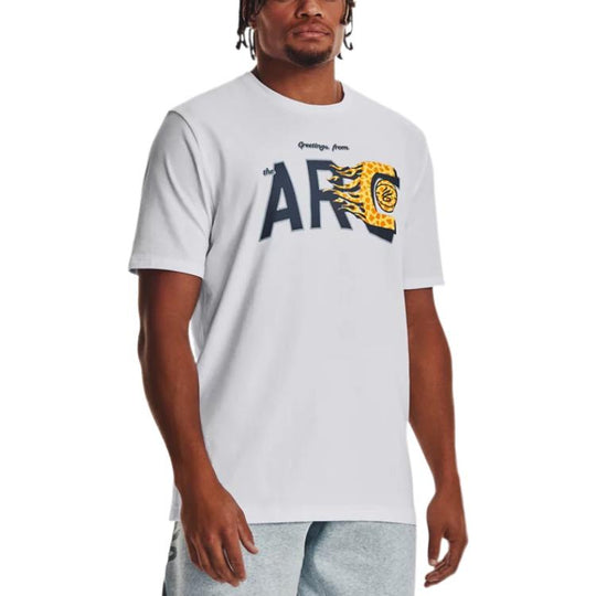Under Armour Curry ARC Logo T-shirt 'White' 1376804-100-KICKS CREW