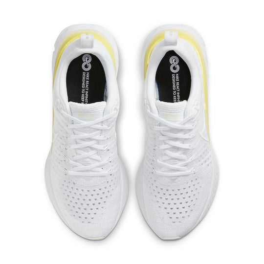 (WMNS) Nike React Infinity Run Flyknit 2 'White Light Citron' CT2423-100
