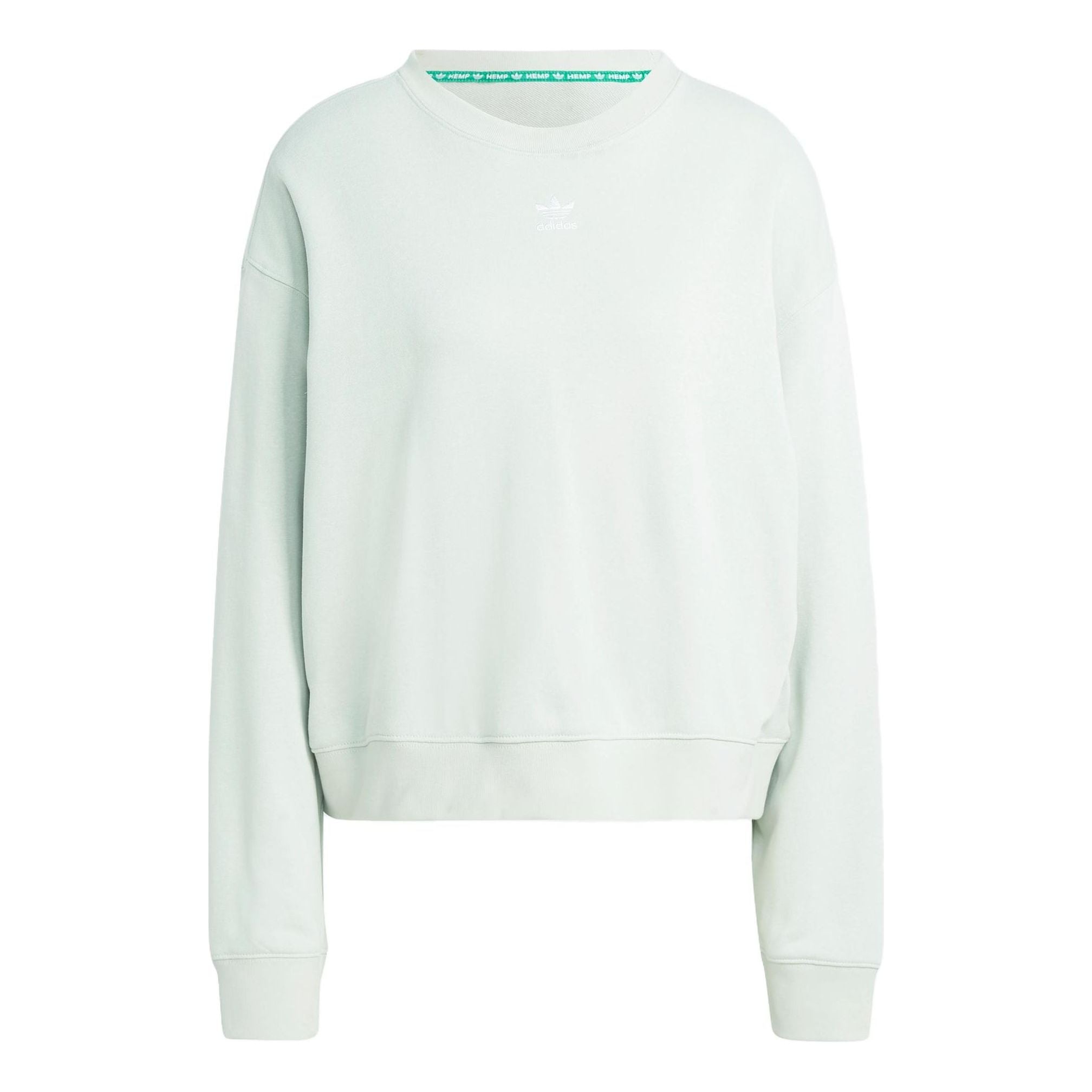 WMNS) adidas Essentials+ Green\' Sweater Made \'Linen Hemp with IC1823