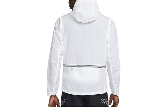 Nike Solid Color Woven Water Repellent Sports Hooded Jacket White DM4774-100