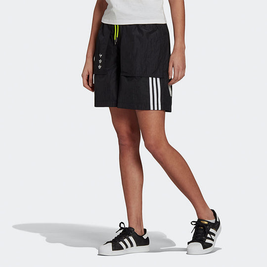 CREW Blac Printed originals Logo Shorts - KICKS Trefoil Casual Sports WMNS) adidas