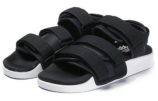 WMNS) adidas Adilette Sandal Beach Sports White Sandals \'Black White\' -  KICKS CREW | 