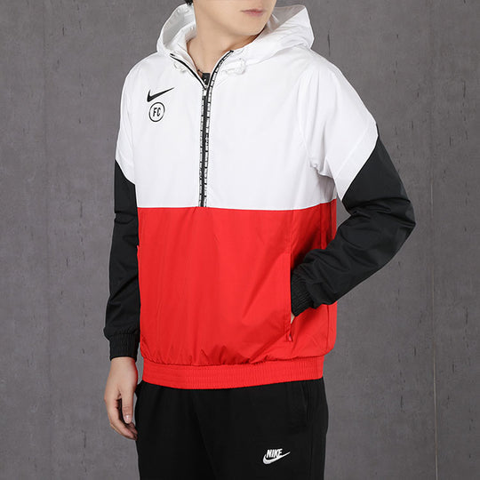 Nike hooded Half Zipper Splicing Pullover Sports Jacket Multicolor CD0559-100