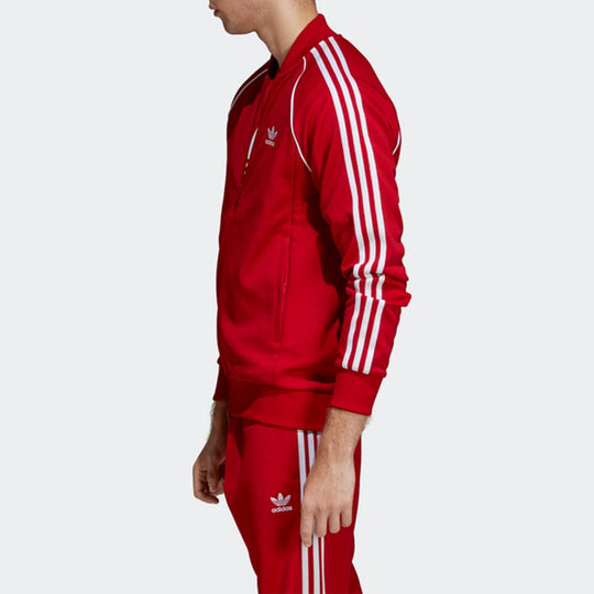 Men's adidas originals Zipper Sports Red Jacket DV1514