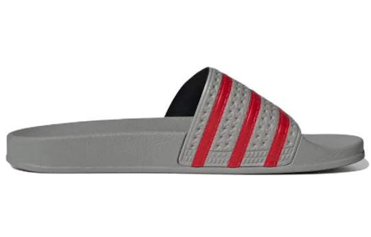 adidas originals Adilette slides Casual Wear-Resistant Gray Red Unisex Slippers 'Grey Red' GY3737
