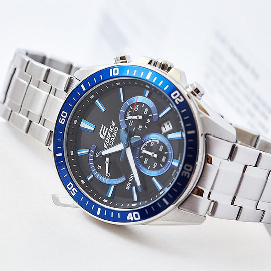 KICKS Smart Watch Casio - Analog Royal Edifice Black EFV-620D-1A CREW \'Silver Blue\'