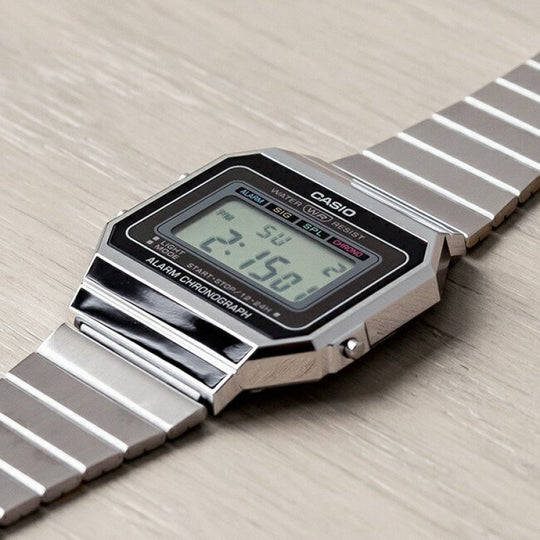 Casio Vintage Digital Watch 'Silver Black' A700W-1A - KICKS CREW