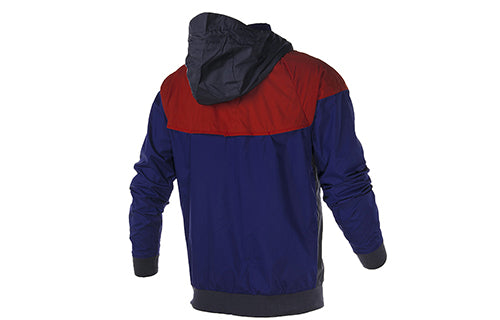 Men's Nike Windrunner Hooded Woven Windbreaker Sports Colorblock Jacket Red 727325-452 Jacket  -  KICKS CREW