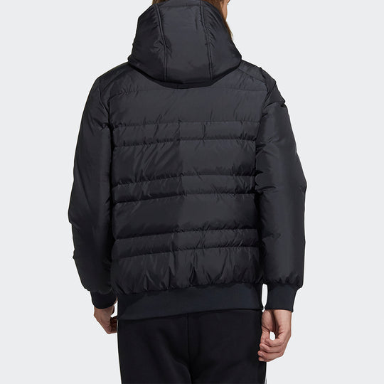 adidas neo M Dwn down - CREW Puf 3S hooded Metallic KICKS Jk Black Sports H4 Jacket
