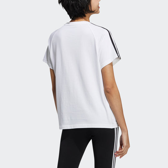 (WMNS) adidas neo Esntl3s Tee Contrasting Colors Sports Short Sleeve White H65453