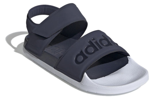 adidas Adilette Sandal Velcro Open Toe Flat Heel Sports Unisex Blue Sandals F35415