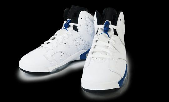 (GS) Air Jordan 6 Retro 'Sport Blue' 384665-107 Retro Basketball Shoes  -  KICKS CREW