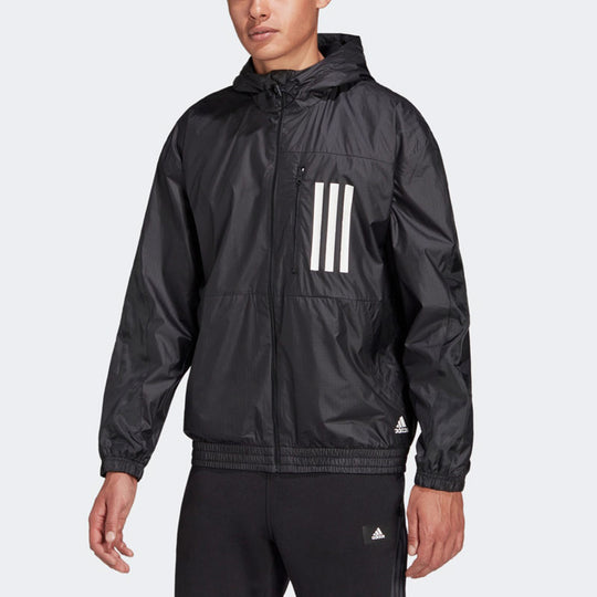 Hooded Jacket Pb adidas Casual W.n.d. - Woven Black Sports H42037 CREW KICKS Jkt M
