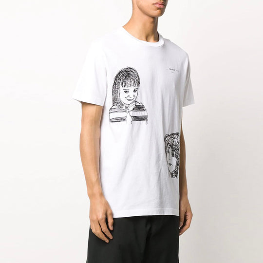 Men's OFF-WHITE C/O VIRGIL ABLOH Small Character Pattern Printing Shor