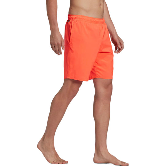 Men's adidas Solid Clx Sh Cl Solid Color Logo Straight Sports Shorts Orange HC8560