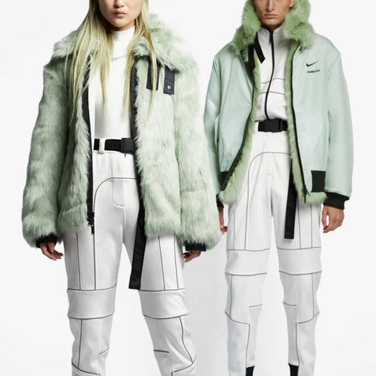 Nike x Ambush Faux-Fur Nrg Ca Jacket Crossover fur Couple Style Green  AQ9225-390