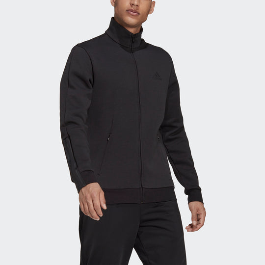 adidas M Color TJ Sports DK Solid Casual CREW Athleisure KICKS Logo - Black Jacket