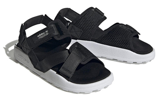 WMNS) Adidas - White\' CREW \'Black Adilette Sandal Adventure KICKS HP2184