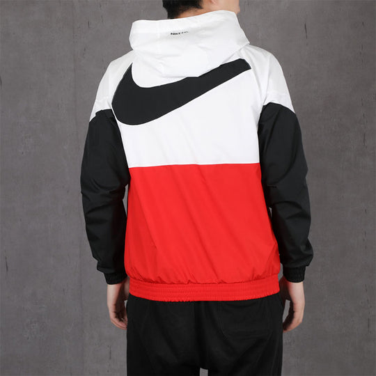 Nike hooded Half Zipper Splicing Pullover Sports Jacket Multicolor CD0559-100