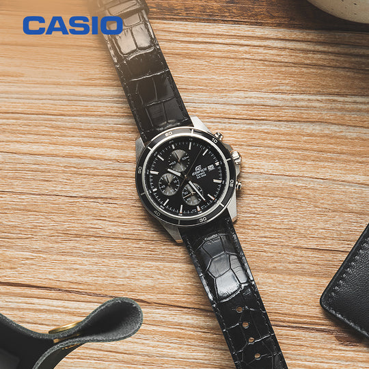 Men\'s CASIO EDIFICE KICKS Mens CREW Series Bla Casual Business Minimalistic Watch 