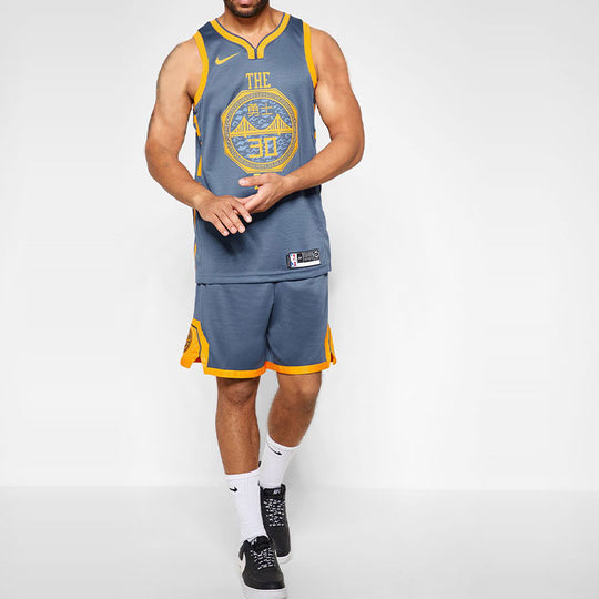 Nike NBA Jersey SW Fan Edition 18-19 Season Golden State Warriors Stephen Curry Warrior 3 0 City limited Blue AJ4610-428