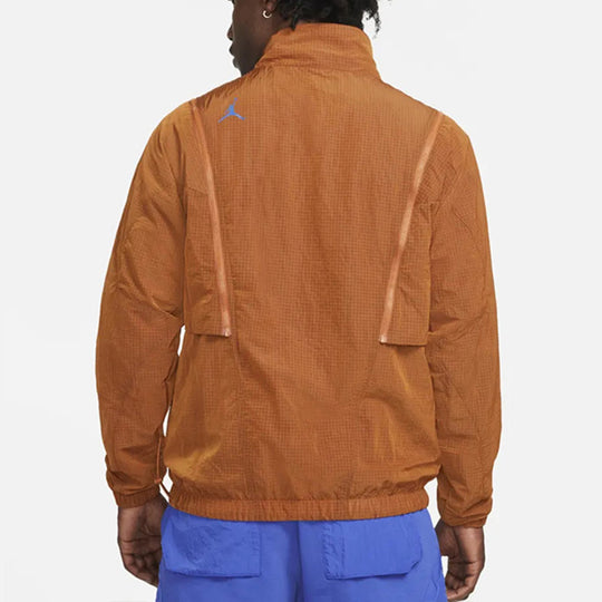 Air Jordan Sports Life Series Removable Long Sleeve Logo Stand Up Collar Jacket Coat Orange DH3289-220