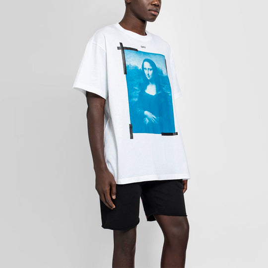 Off-White SS21 Printing Round Neck Short Sleeve White OMAA038R21JER0010110