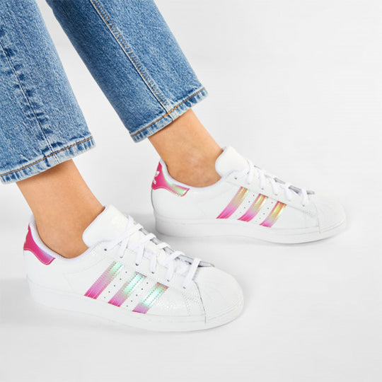 GS) Adidas Originals Superstar Shoes 'White Light Pink' FW8279 - KICKS CREW