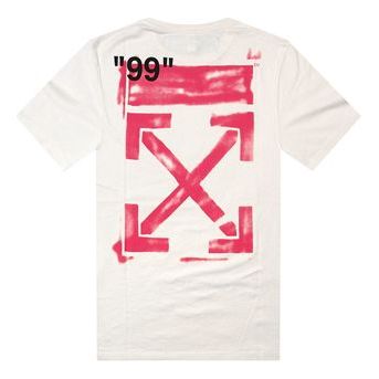 T-Shirt Stencil Off-White \'White\' KICKS OMAA038R191850150228 CREW - Logo