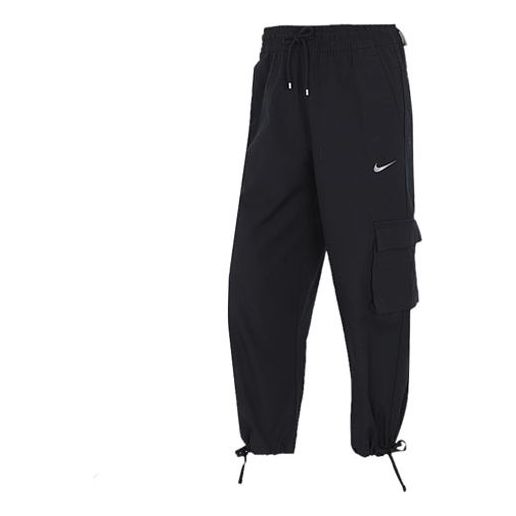 - Solid Nike Sports Aut Color Pants/Trousers/Joggers CREW KICKS Loose WMNS) Pocket