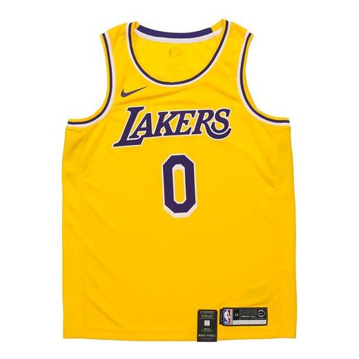 Nike Los Angeles Lakers Kyle Kuzma Swingmen Jersey Yellow AA7099-735