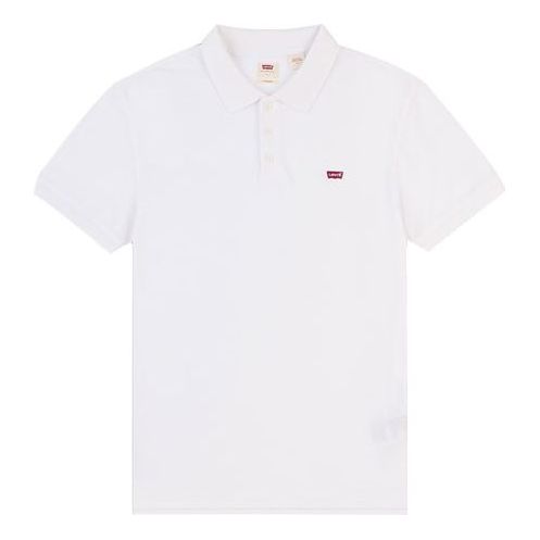 Men's Levis Red Flag Embroidered Pure Cotton Short Sleeve White