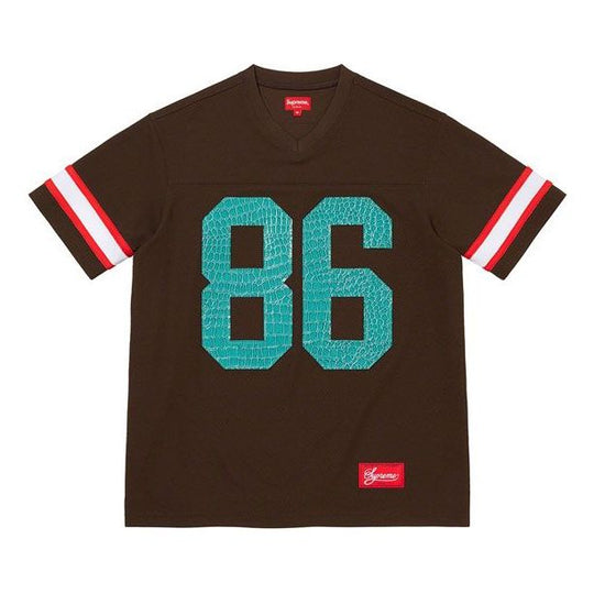 Supreme SS22 Week13 Faux Croc Football Jersey Tee SUP-SS22-818