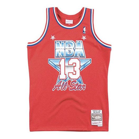 Mitchell & Ness NBA Karl Malone NBA 1991 All Star West Swingman Red Jersey SMJYAC18003-ASWSCARKMA91