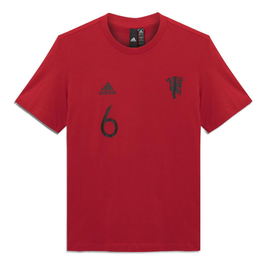 adidas Mufc Gfx T 6 Manchester United Soccer/Football Sports Short Sleeve Red IC1438