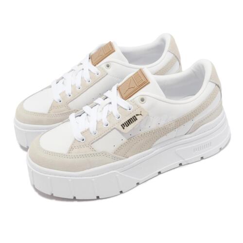 WMNS) Puma Mayze Stack Cord Sneakers 'White-Pristine' 392103-01